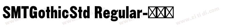 SMTGothicStd Regular字体转换
